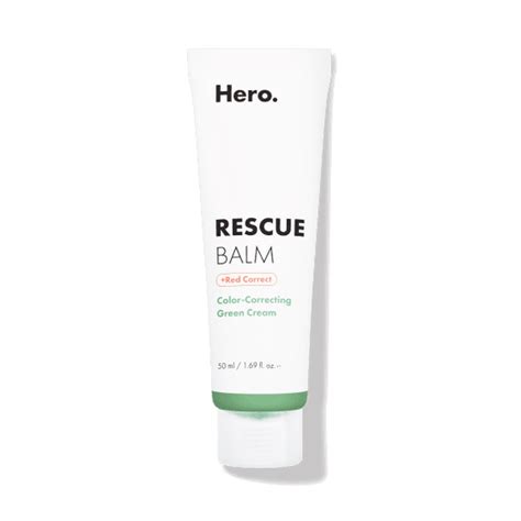 Hero green rescue balm - Hero Cosmetics has created a daytime moisture cream with a green tint to instantly blur redness. It's called the Rescue Balm + Red Correct and comes in at $12.99 for 15mL. The idea is the same as the Cicapair Color Correcting Treatment and if the we know Hero Cosmetics for anything, it's for making products that work.